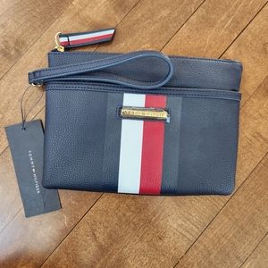 Tommy Hilfiger red white and blue wristlet